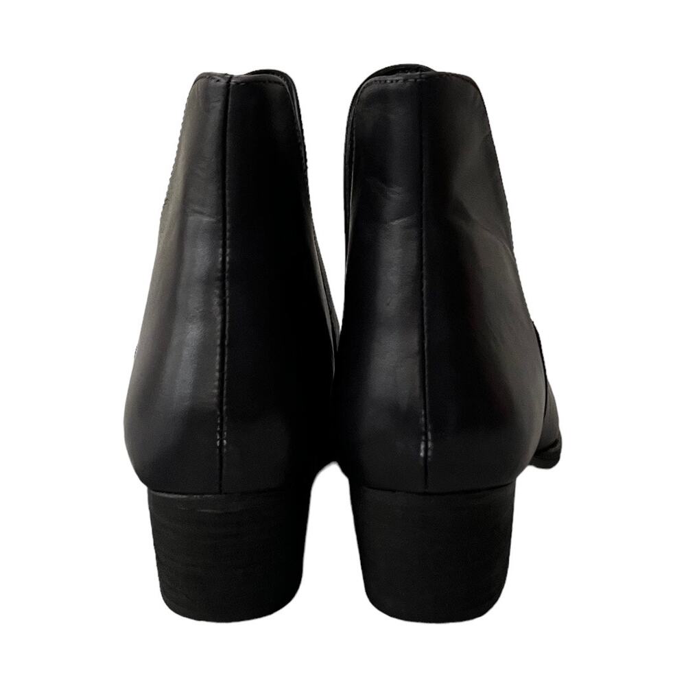 Free People Charm Double V Ankle Black Leather Boots Size 38 EU - Picture 4 of 12